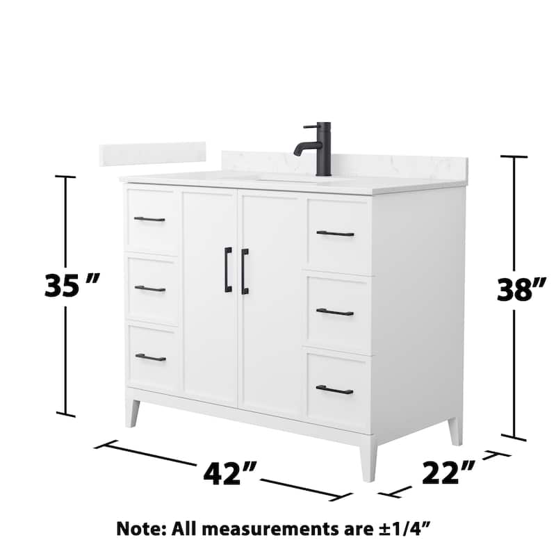 Elan 42-inch Single Vanity, Cultured Marble Top