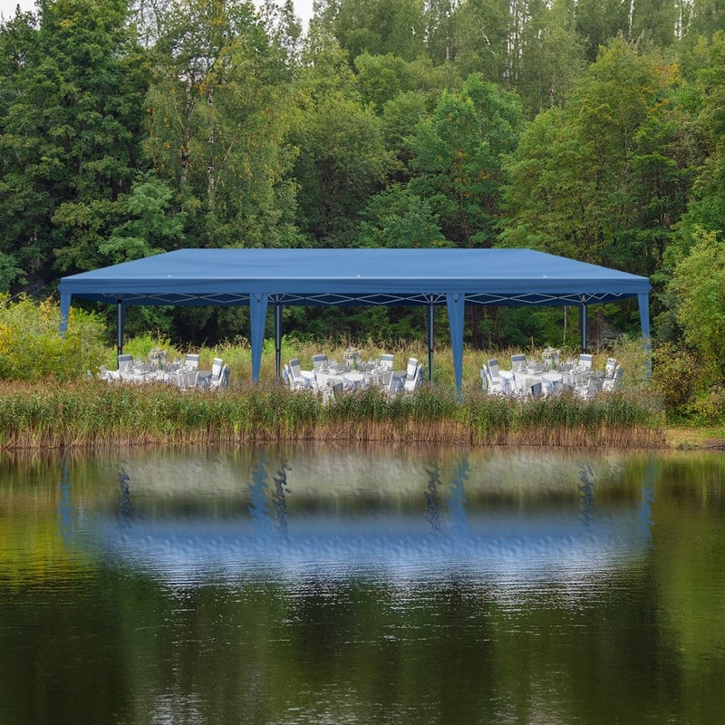 29.5x10 ft. Pop Up Canopy Tent with Storage Bag and Sandbags