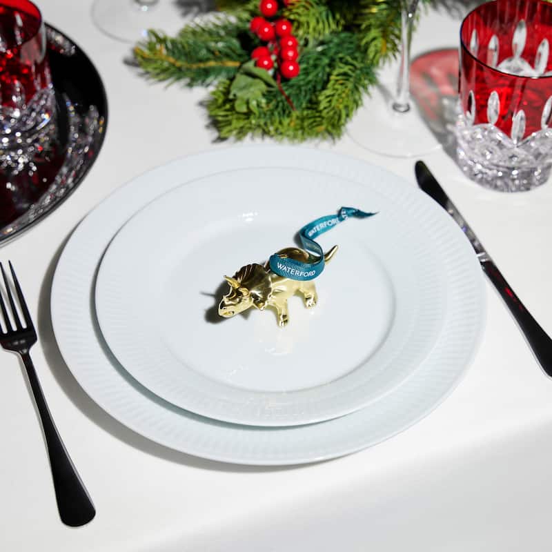 Waterford Christmas Triceratops Golden Ornament