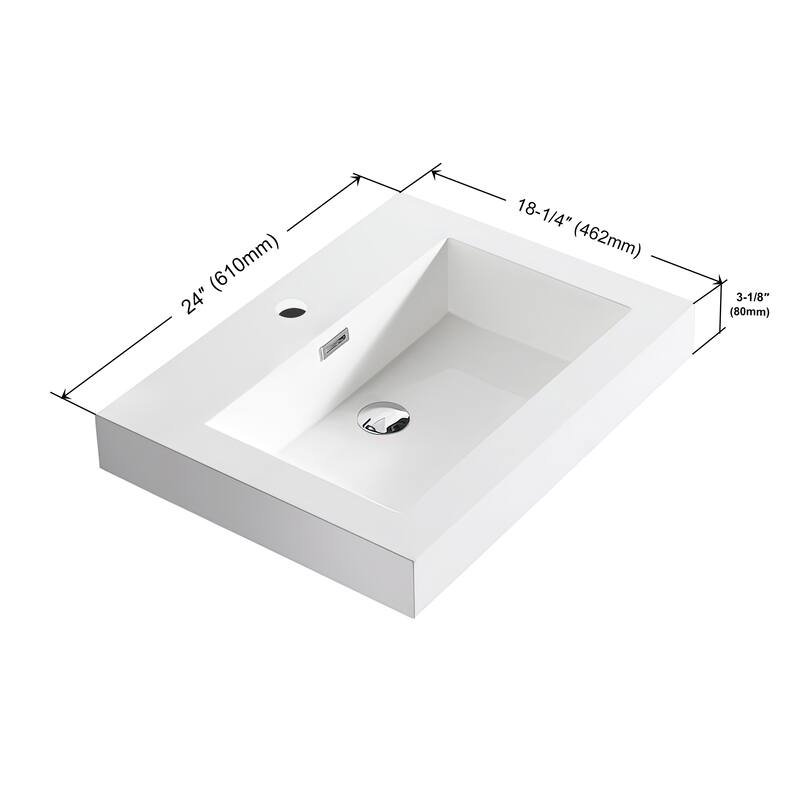 Dowell 18" FTB Resin Bathroom Vanity Basin
