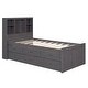 preview thumbnail 12 of 46, Twin Size Platform Bed with Storage Headboard, Charging Station, Twin Size Trundle and 3 Drawers