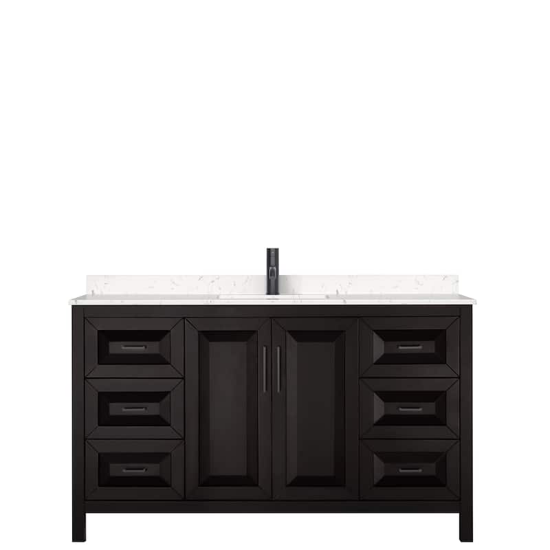 Daria 60 Inch Single Vanity, Cultured Marble Top