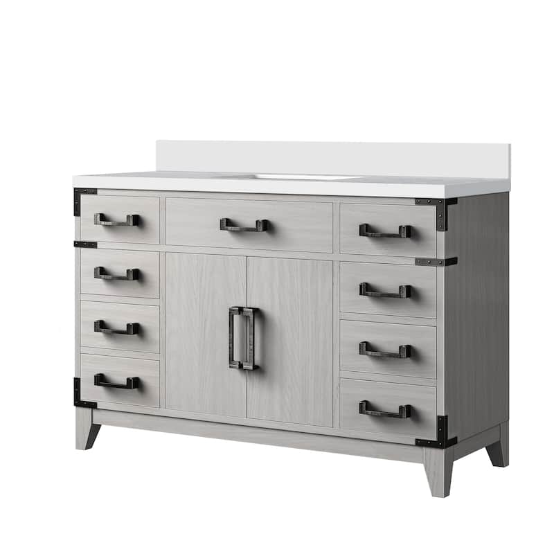 Laurel Bath Vanity with Cultured Marble Top and Sink
