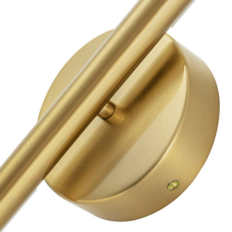 15.7 in. Modern Gold/Black Linear Bathroom Vanity Light Dimmable Integrated LED Wall Light