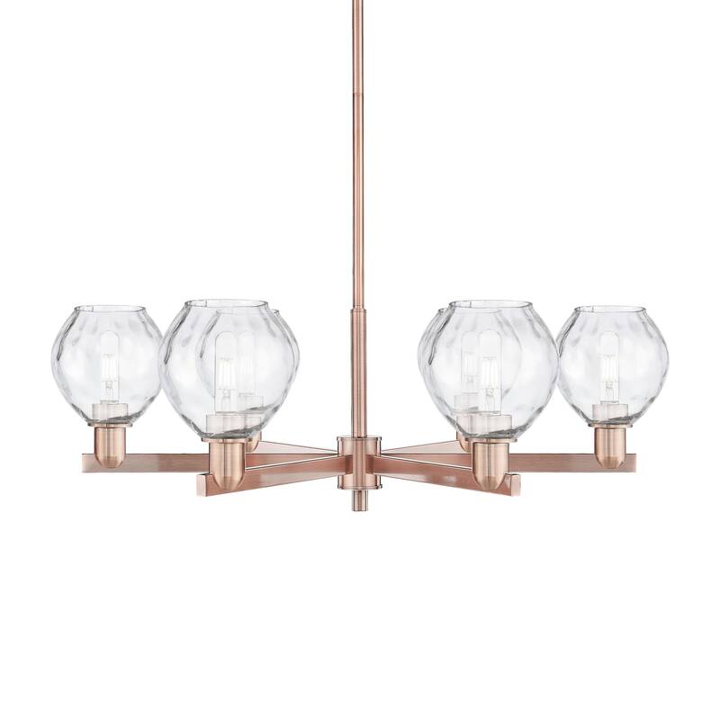 Innovations Lighting 716-6CR-11-36 Waverly Chandelier Waverly 6 Light - Antique Copper / Clear