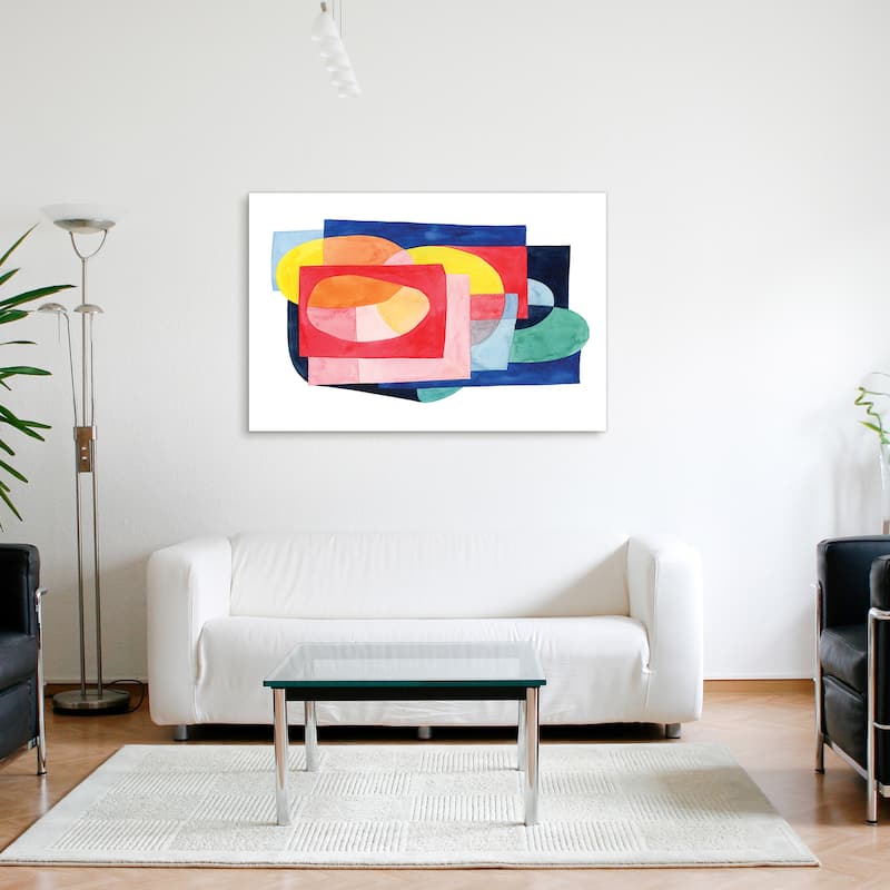 "Launder II" Frameless Free Floating Tempered Glass Panel Graphic Wall Art
