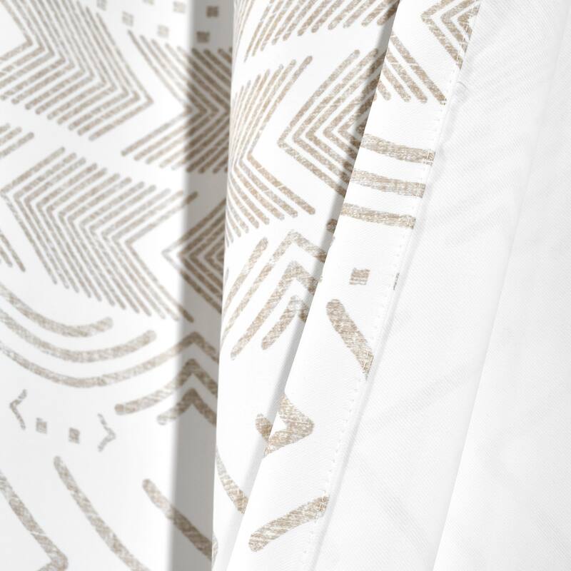 Lush Decor Hygge Geo Room Darkening Window Curtain Panel Pair