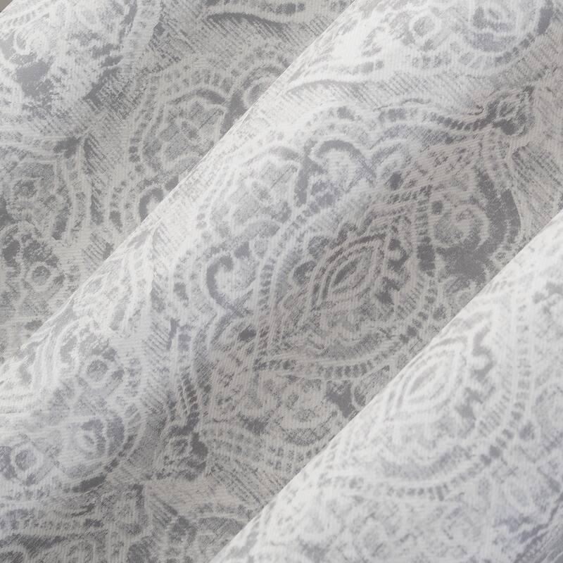 No. 918 Kenji Medallion Draft Shield Fleece Insulated Room Darkening Grommet Curtain Panel, Single Panel