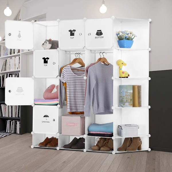 LANGRIA 12-Cube DIY Modular Shelving Storage Organizing Closet