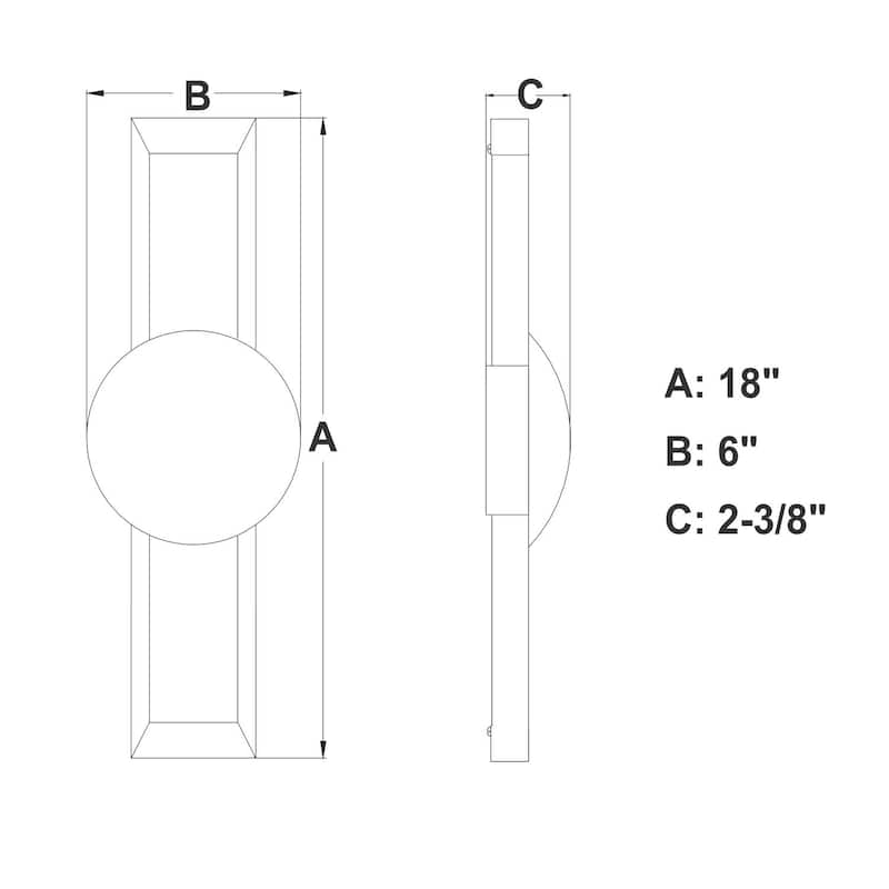 1 Light LED Wall Sconce in Polished Nickel Finish with Contemporary Flush Mount Design for Bedroom or Hallway - 18