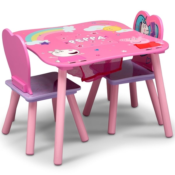 Peppa Pig Table and Chair Set with Storage by Delta Children - On