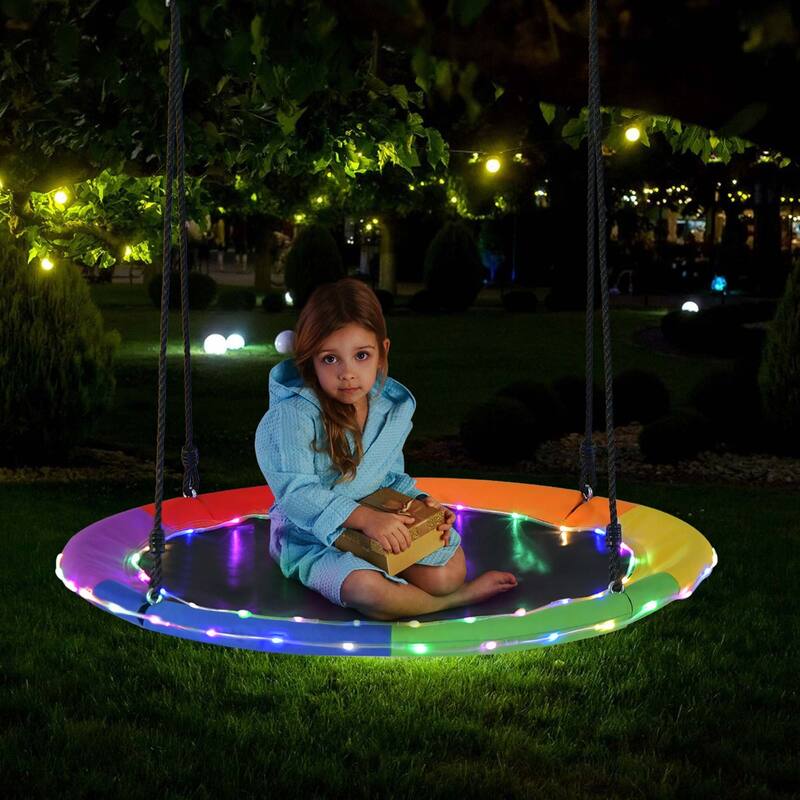 Costway 40'' Saucer Tree Swing 660 LBS for Kids Adults Outdoor with - See Details