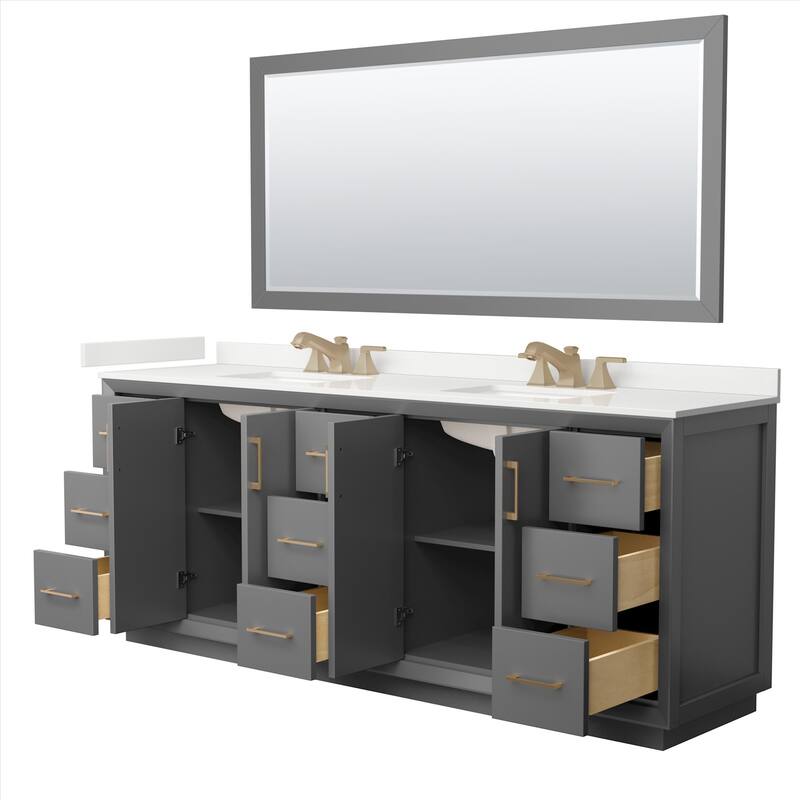 Wyndham Collection WCF414184D-QTZ-US3M70 Strada 84" Free Standing