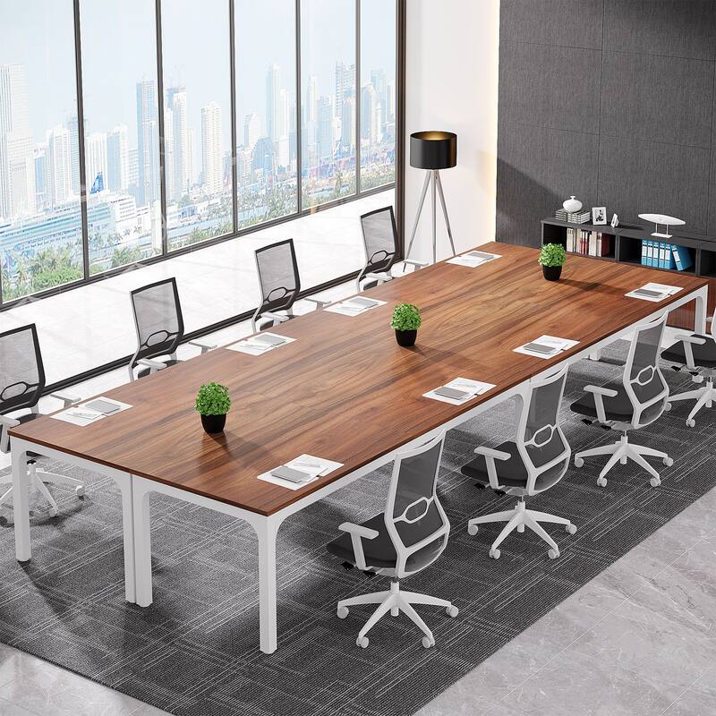 19FT Conference Table,Large Rectangle Meeting Seminar Table for 16-22 Person