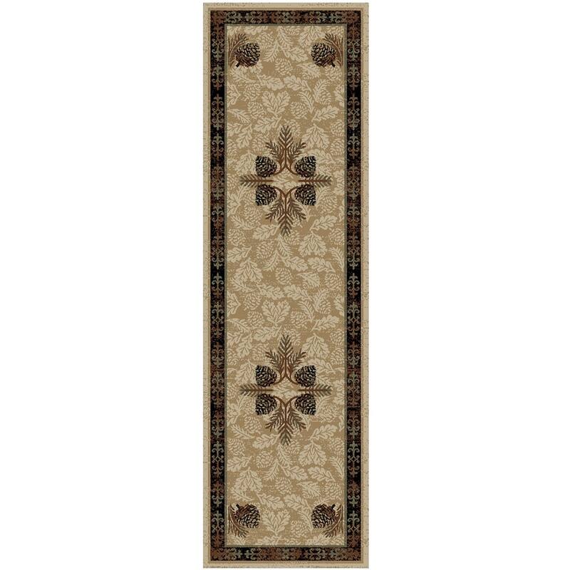 American Destination Lodge Pinecone Rug - 2'3"x7'7" - Antique