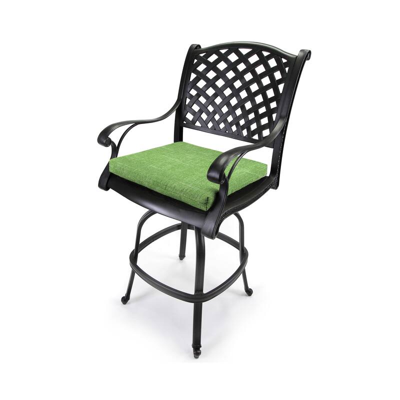 19" x 17" Outdoor Seat Cushion with Ties - Set of 2 - 19" W x 17" L x 2" H