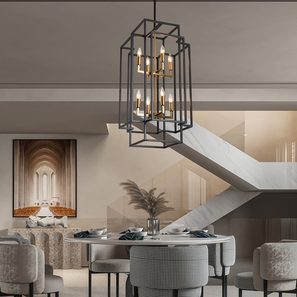 8 light lantern chandelier top