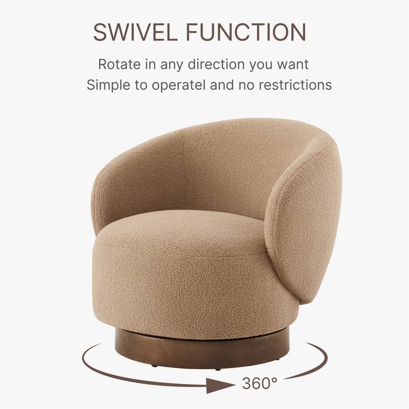 Spruce & Spring Ariel Upholstered Swivel Accent Chair Fabric