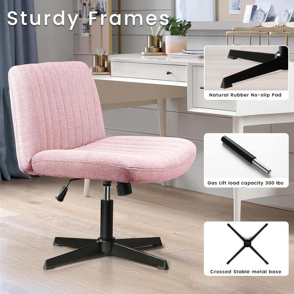 Pink desk chair no wheels hotsell