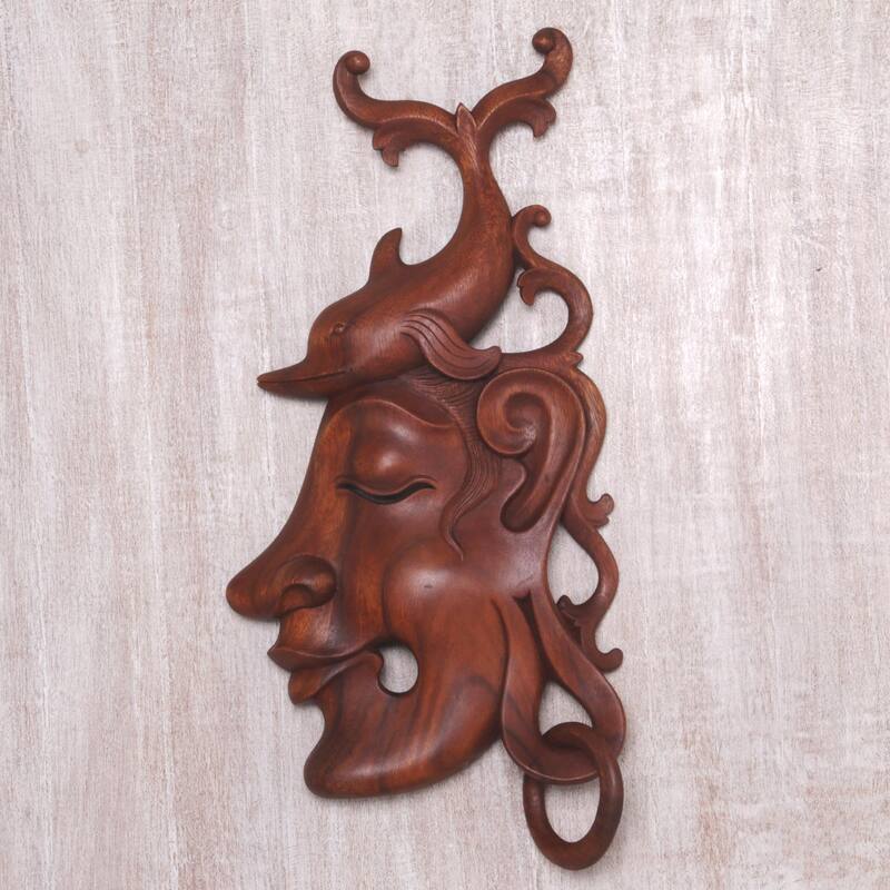Novica Handmade Mermaid Wonder Wood Wall Sculpture