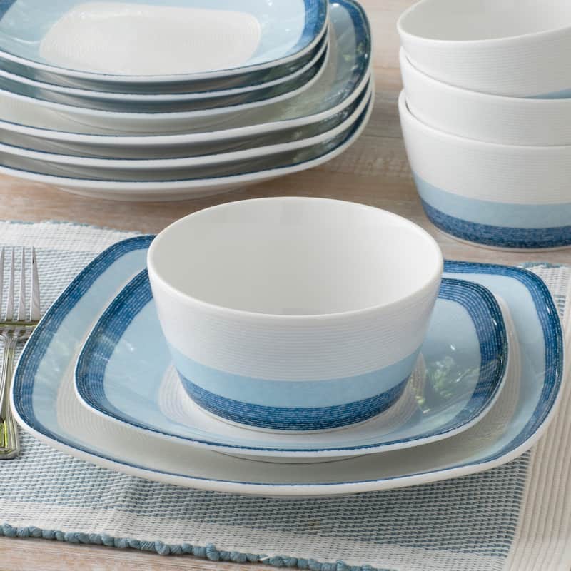 Noritake Colorscapes Layers 12-Piece Square Set, Service For 4