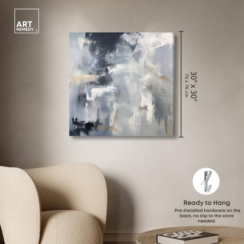 Contemplative Blues II Canvas by Art Remedy, Gallery Wrapped