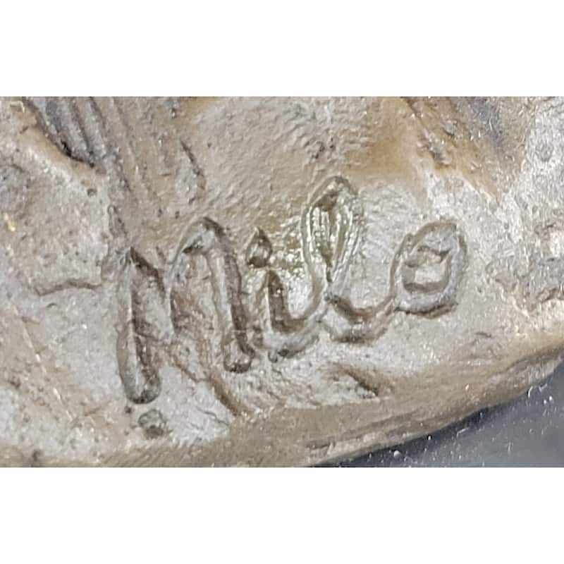 Impressionist Bronze Art Sculpture Of A Pair Of Female Lions Lionesses On Marble Base
