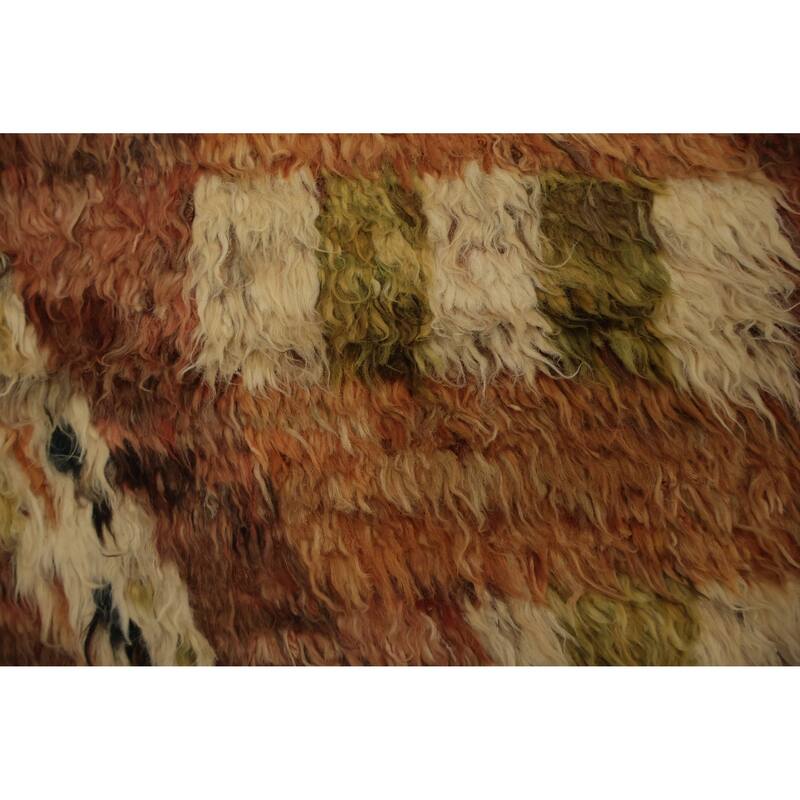 Hand Knotted Oriental 100% Wool Carpet Modern Tribal Oranges & Rust Moroccan Area Rug - 16' 4'' X 13' 3''