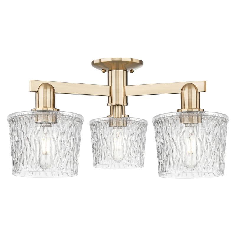 Innovations Lighting Endless Possibilities Arcadia - Niagara - 3 Light 24" Semi-Flush Mount - Champagne Bronze