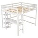 preview thumbnail 15 of 91, Modern Solid Wood Loft Bed with Built-in Desk, Safety Ladder