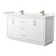 Option White / White Cultured Marble Top / Satin Bronze