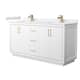 Option White / White Cultured Marble Top / Satin Bronze