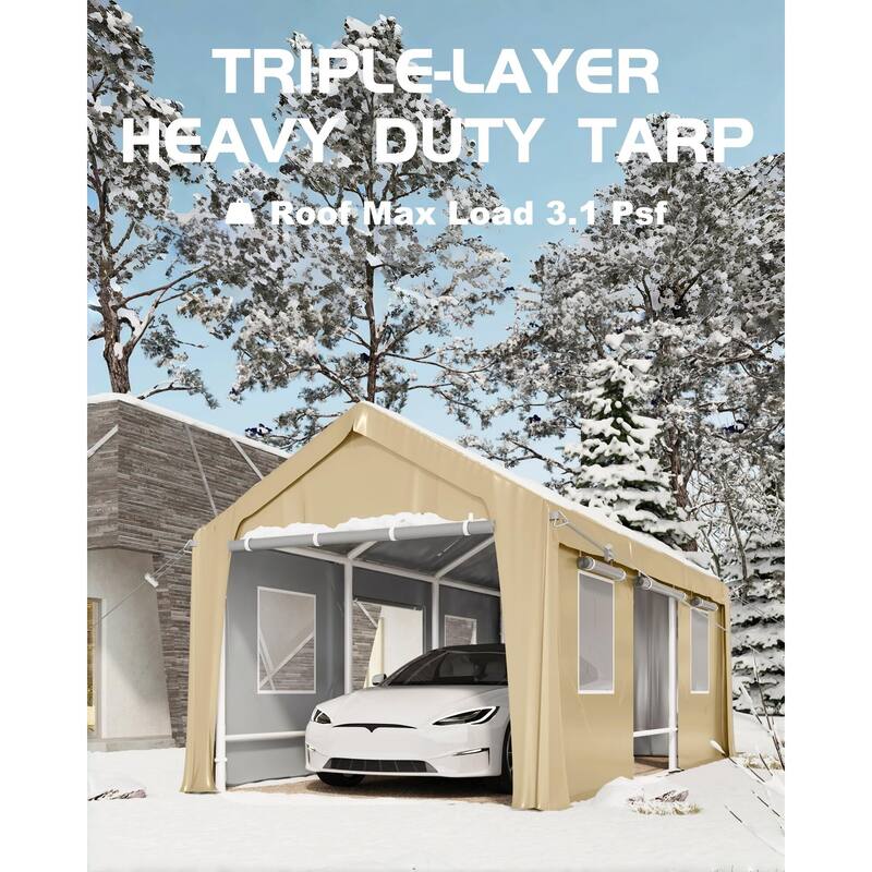 10'x20',13'x20',13'x25' Carport Windproof