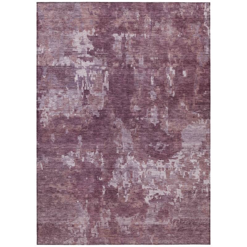 Machine Washable Indoor/ Outdoor Ombre Abstract Chantille Rug