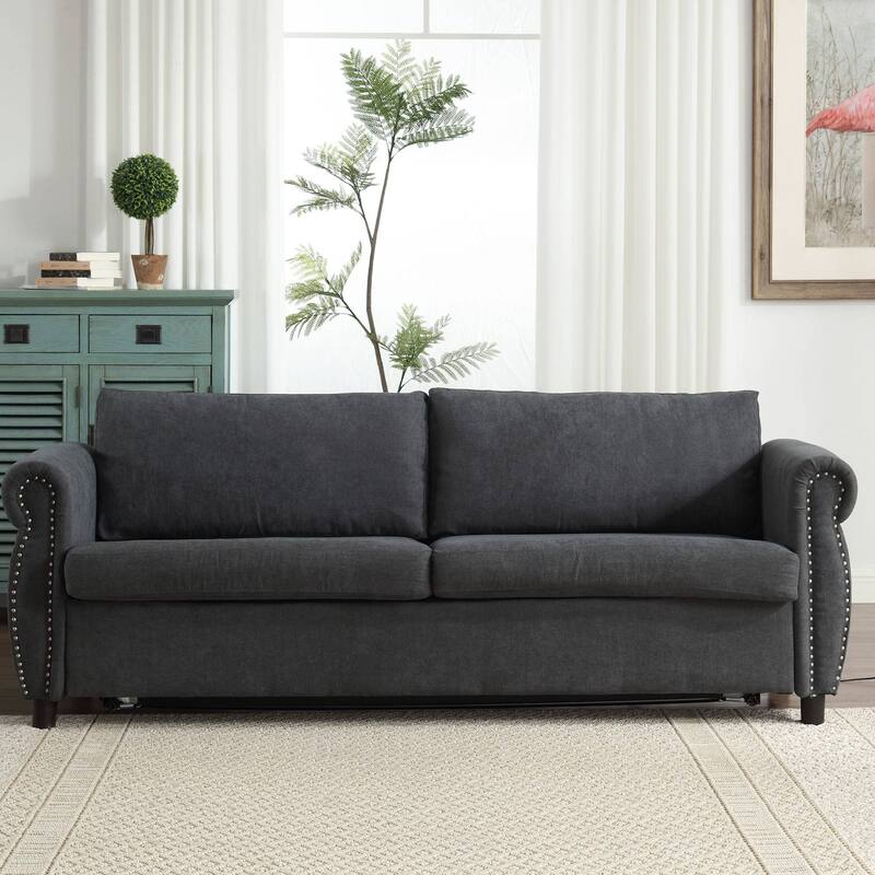 80.7 "2-in-1 sofa bed, living room sofa, with large mattress