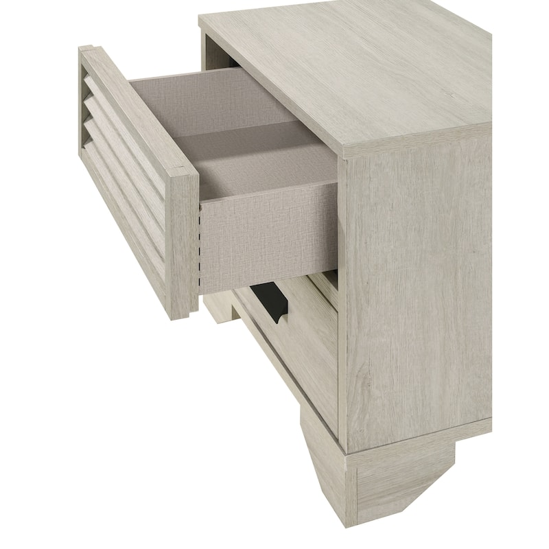 Vanni White Panel Bed