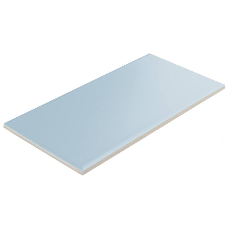 Merola Tile Projectos Sky Blue 3-7/8" x 7-3/4" Ceramic Floor and Wall Tile