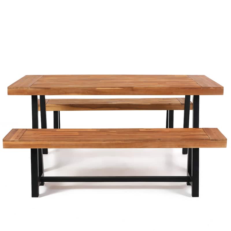 Sophia & William 2/3-Piece Wooden Garden Benches with or without the Wooden Garden Table