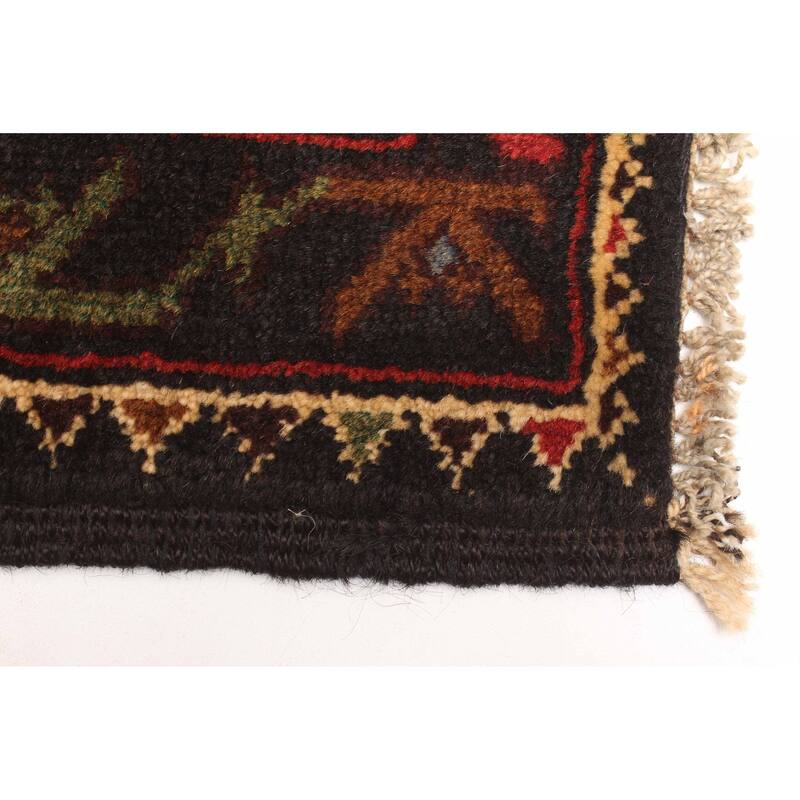 ECARPETGALLERY Hand-knotted Teimani Dark Brown Wool Rug - 2'10 x 4'1