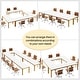 preview thumbnail 37 of 36, 13FT Large Rectangle Conference Meeting Seminar Table for 12-16 Person (Set of 4)