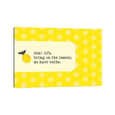iCanvas "Vodka Lemon" by The Whiskey Ginger Canvas Print