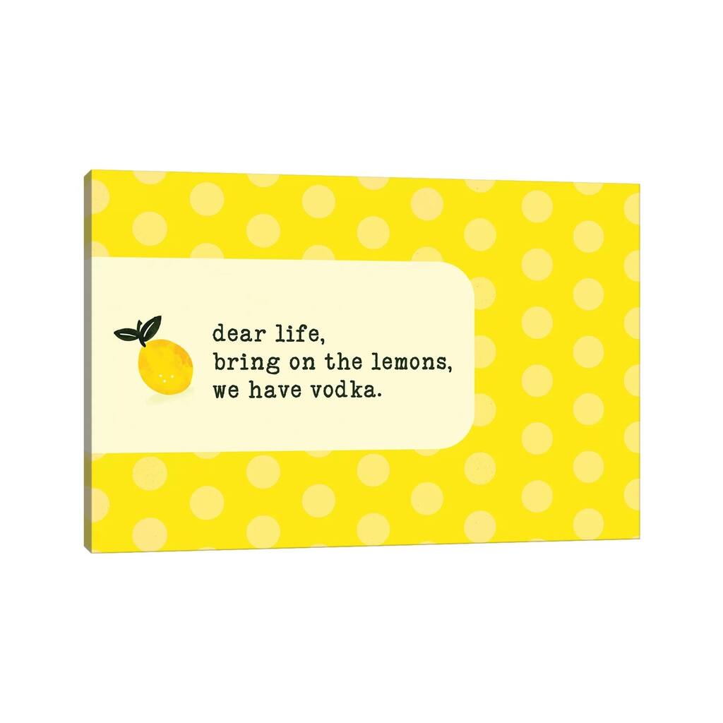 iCanvas "Vodka Lemon" by The Whiskey Ginger Canvas Print