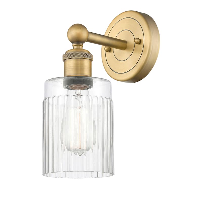 Innovations Lighting 616-1W-12-5 Hadley Sconce Hadley 12" Tall Wall - Brushed Brass / Clear