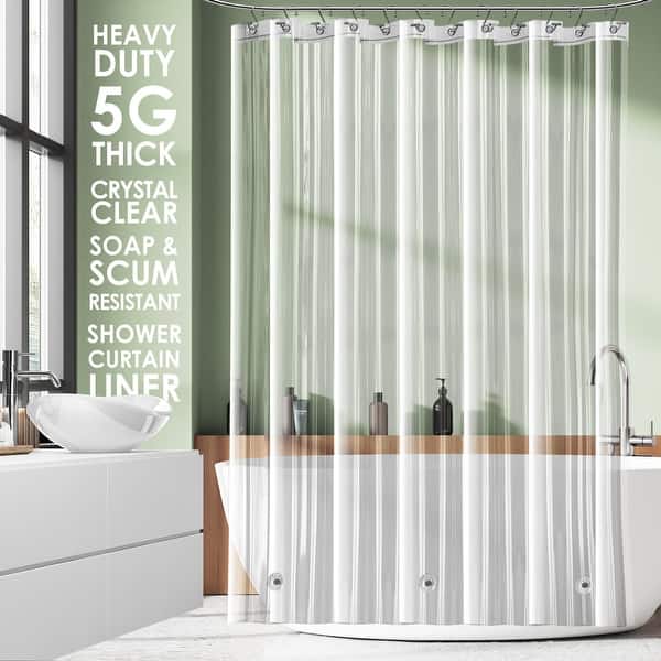 Empyrean Heavy Duty 5G Thick Scum Resistant Shower Curtain Liner