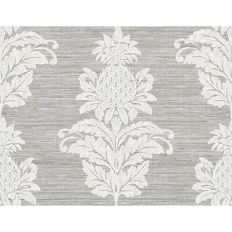 Kenneth James Pineapple Grove Gold Damask Wallpaper - 27in x 324in x 0.025in