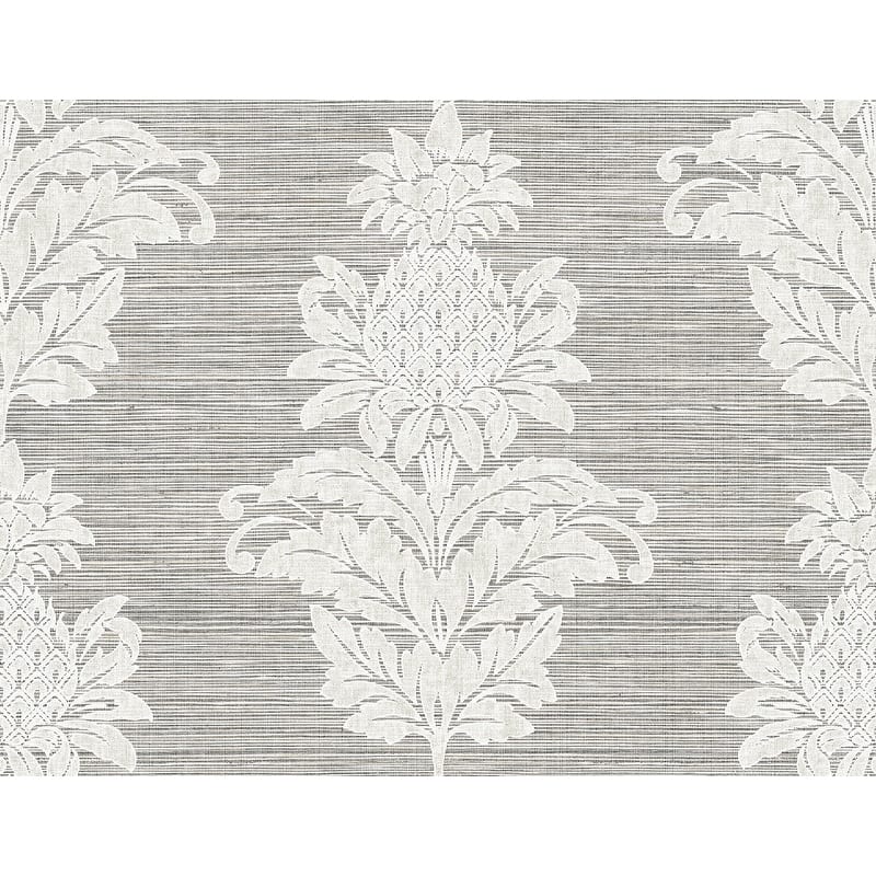 Kenneth James Pineapple Grove Gold Damask Wallpaper - 27in x 324in x 0.025in