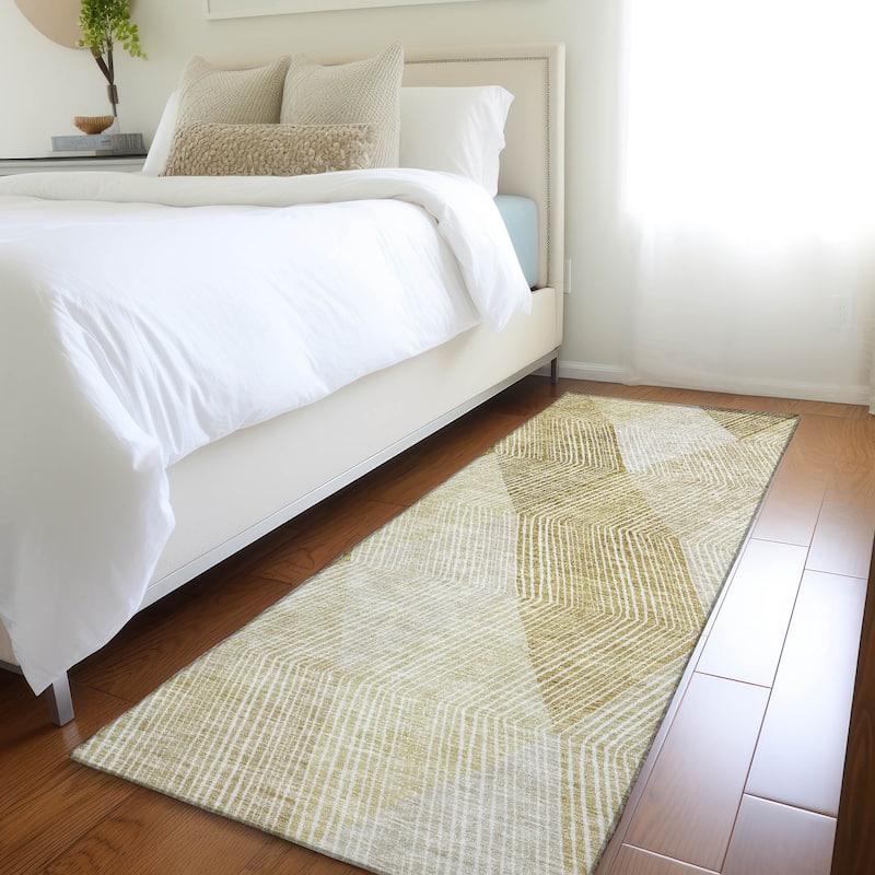 Premium Washable Super Soft Modern Fusion Mayfield Rug - Ivory - 2'3" x 7'6"