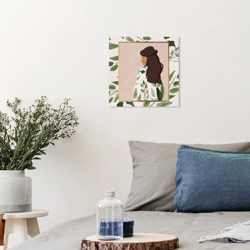 Wynwood Studio Canvas Fashion and Glam Palette of Foliage White and Dark Green Modern & Contemporary Wall Art Canvas Print