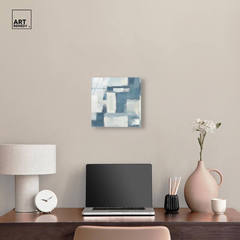Deconstructed Blue III Acrylic by Art Remedy, Ready to Hang