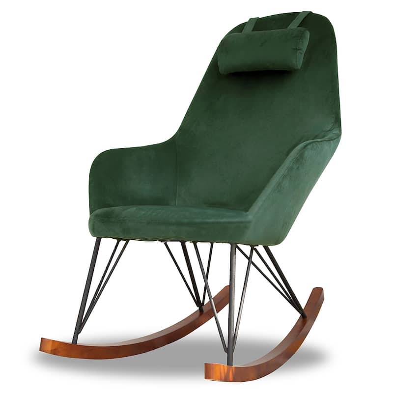GDFStudio - Chloe Modern Velvet Mid-Century Rocker Chair for Living Room & Bedroom - 26"W
